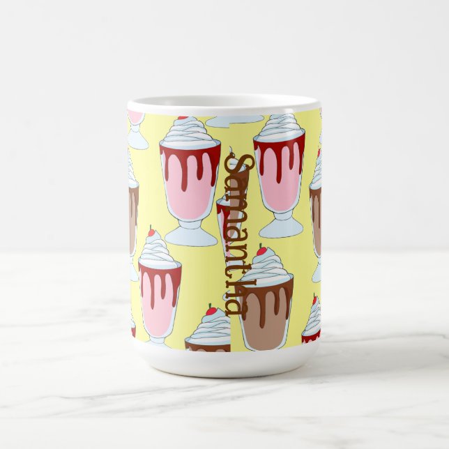 Strawberry And Chocolate Milkshakes Coffee Mug (Center)