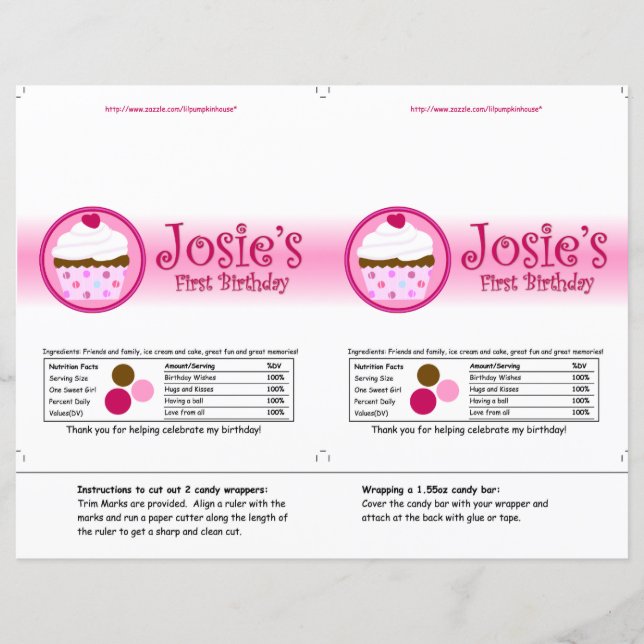 Strawberry and Cream Candy Wrapper (Front)