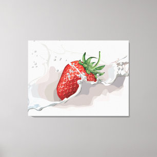 Strawberry and Cream Canvas Print