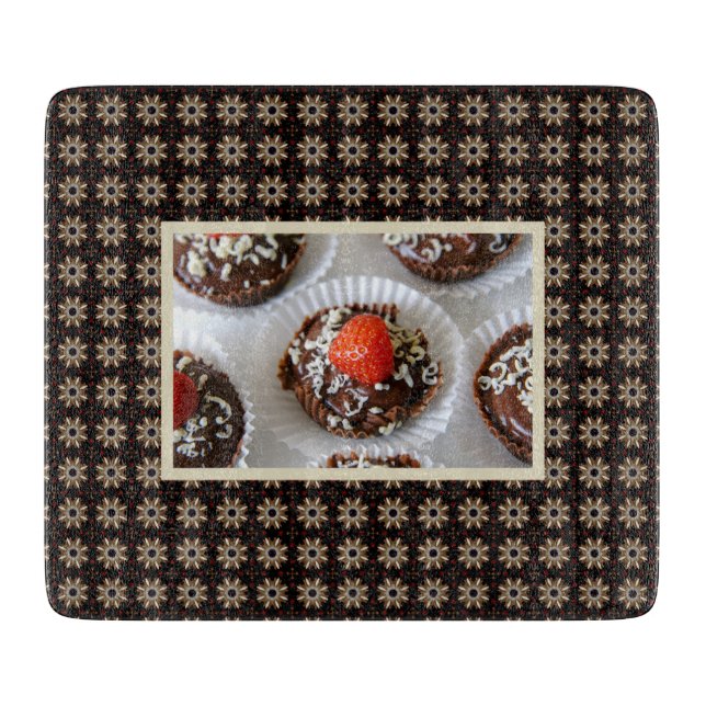 Strawberry and Dark Chocolate Mousse Dessert Cutting Board (Front)