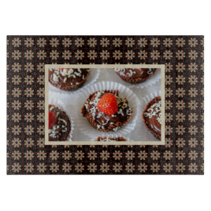 Strawberry and Dark Chocolate Mousse Dessert Cutting Board