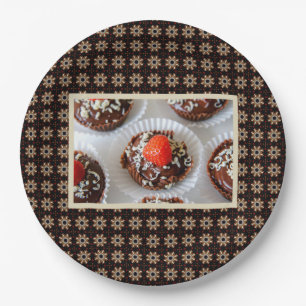 Strawberry and Dark Chocolate Mousse Dessert Paper Plate