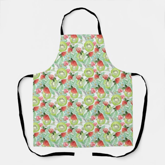 Strawberry and kiwi.  apron (Front)