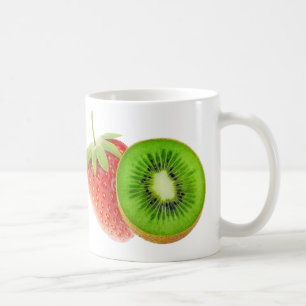 Strawberry and kiwi coffee mug