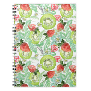 Strawberry and kiwi.  notebook