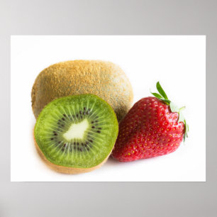 Strawberry and kiwi poster