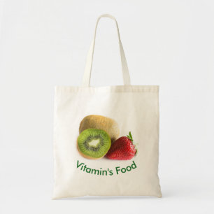 Strawberry and kiwi tote bag