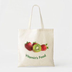 Strawberry and kiwi tote bag