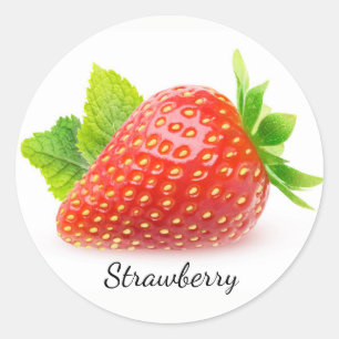 Strawberry and mint classic round sticker