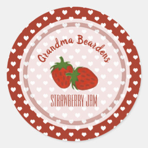 Strawberry And Polka Dot Personalised Labels