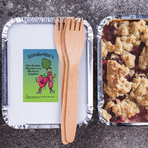 Strawberry and Rhubarb Pals Jam Pie Cobbler  Food Label
