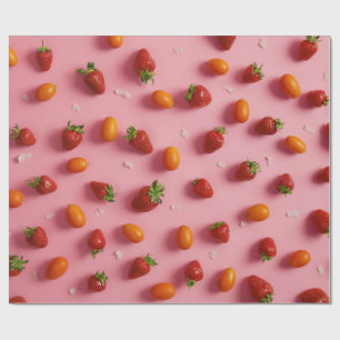 Strawberry and tomato wrapping paper