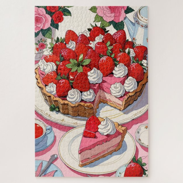 Strawberry anime  jigsaw puzzle (Vertical)