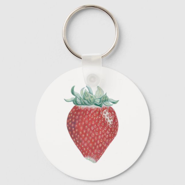 Strawberry Art Key Chain (Front)