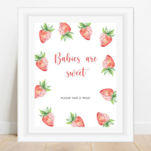 Strawberry - babies are sweet poster