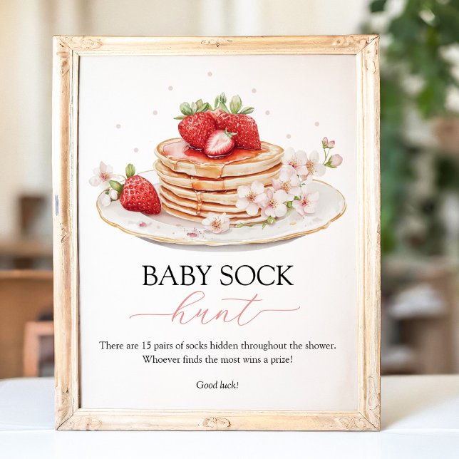 Strawberry Baby Brunch Baby Sock Hunt Sign (Creator Uploaded)