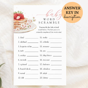 Strawberry Baby Brunch Baby Word Scramble Game