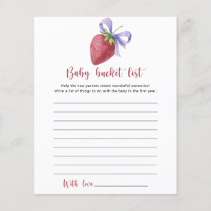 Strawberry - Baby bucket list