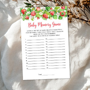 Strawberry Baby Shower Baby Memory Game