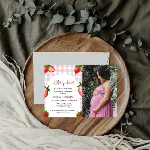 Strawberry baby shower   Berry Sweet baby  Invitation
