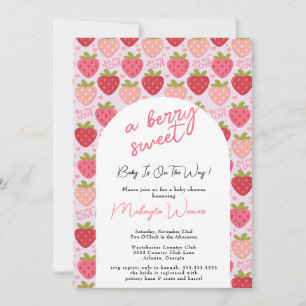 Strawberry Baby Shower Berry Sweet Invitation