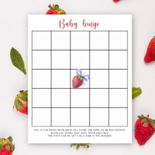 Strawberry - Baby shower bingo game