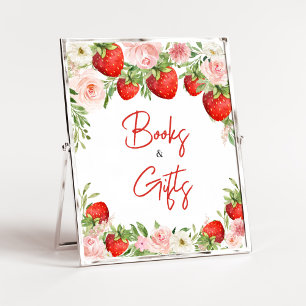 Strawberry Baby Shower Books and Gifts Poster