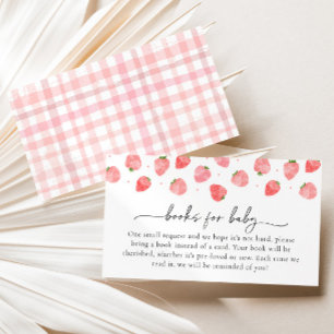 Strawberry Baby Shower Books For Baby Cards