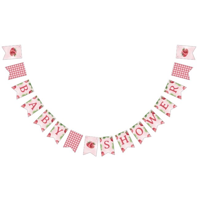 Strawberry Baby Shower Bunting Banner (All)