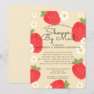 Strawberry Baby Shower By Mail Invitation