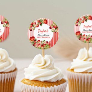Strawberry Baby Shower  Classic Round Sticker
