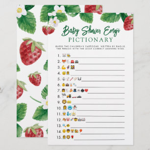 Strawberry Baby Shower Emoji Game 