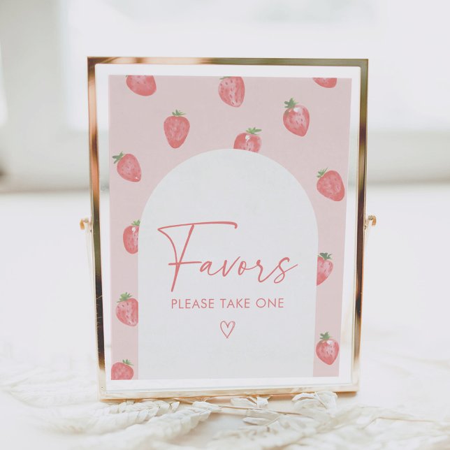 Strawberry Baby Shower Favours Sign (Creator Uploaded)