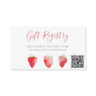 Strawberry Baby Shower Gift Registry QR Code
