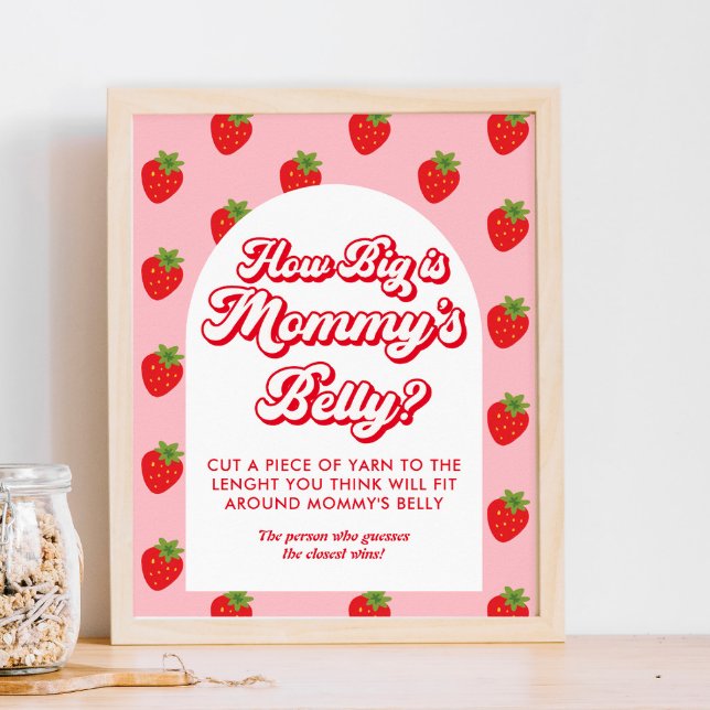 Strawberry Baby Shower How Big is Her Belly  Poster (Creator Uploaded)