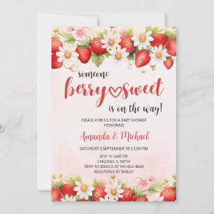 Strawberry Baby Shower Invitation