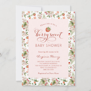 Strawberry Baby Shower Invitation