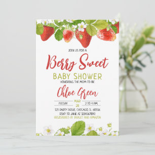 Strawberry Baby Shower Invitation