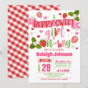 Strawberry Baby Shower Invitation