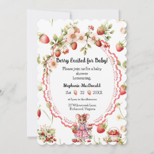 Strawberry Baby Shower Invitation