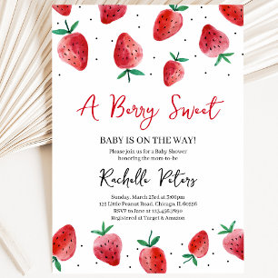 Strawberry Baby Shower Invitation