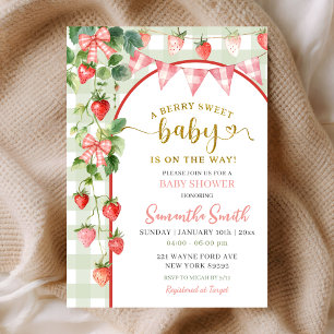 Strawberry Baby Shower Invitation