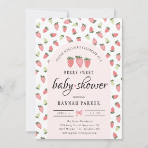 Strawberry Baby Shower Invitation