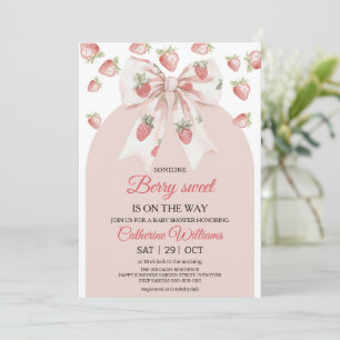 Strawberry Baby Shower Invitation   Berry Baby