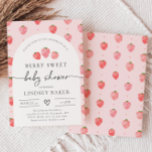Strawberry Baby Shower Invitation | Berry Baby<br><div class="desc">Strawberry Baby Shower Invitation.
Ready to be personalised by you!</div>