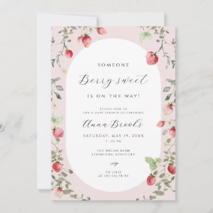 Strawberry Baby Shower Invitation   Berry Sweet