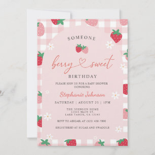 Strawberry Baby Shower Invite for Girl