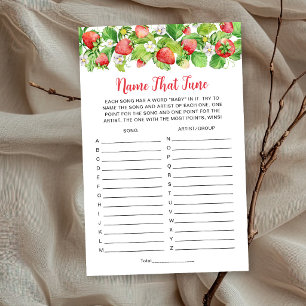 Strawberry Baby Shower Name That Tune Game