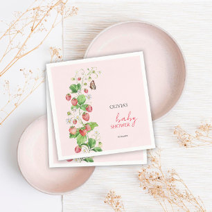 Strawberry Baby Shower Napkin
