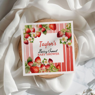 Strawberry Baby Shower Napkin